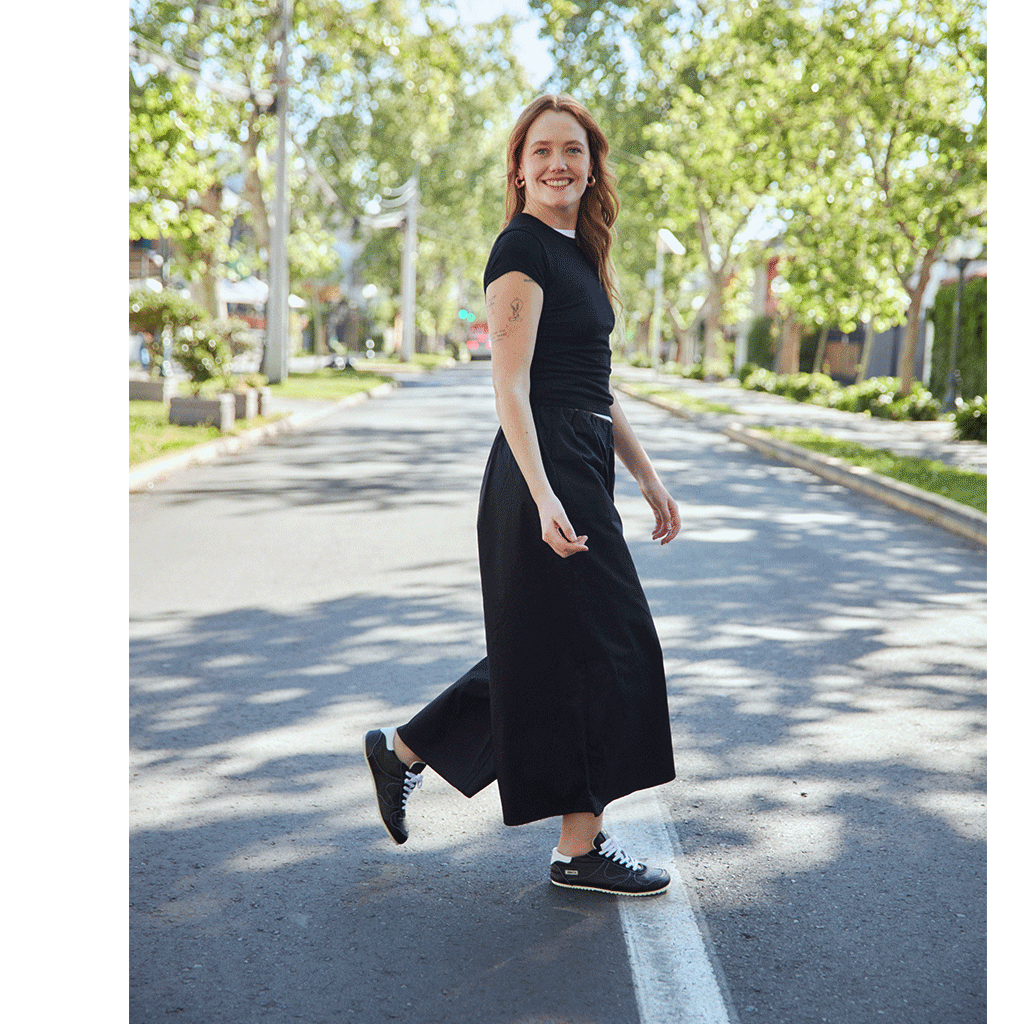 Zapatilla A3 Retro - Blanco y Negro