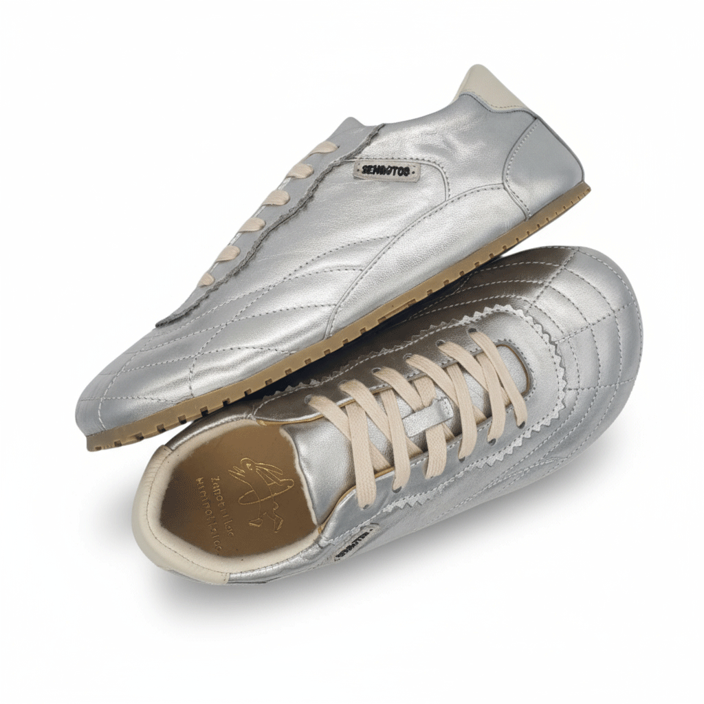 Zapatilla A4. Arcade Plateada